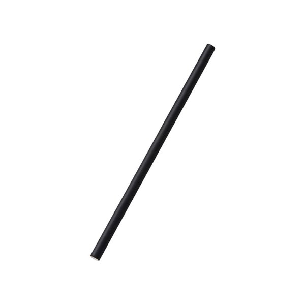 3200 Stk. Jumbo Trinkhalme schwarz Papier 20 cm Ø 8 mm Strohhalme aus Papier